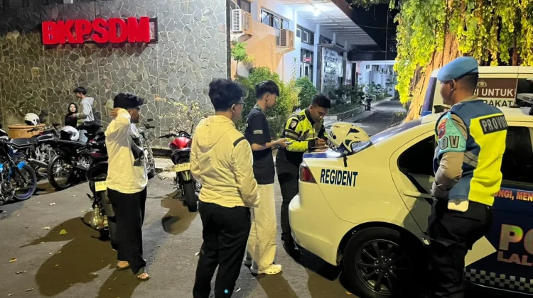 Patroli Malam Polres Wonogiri Tindak Sembilan Knalpot Bising