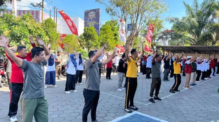 Pererat Silaturahmi Instansi, Danramil Kota Ikut Senam Forkopimcam