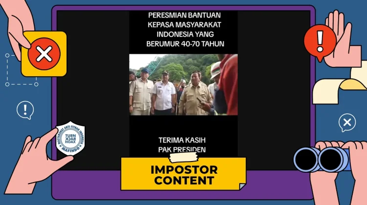 Disinformasi Video Peresmian Bantuan Pemerintah Usia 40–70 Tahun di TikTok