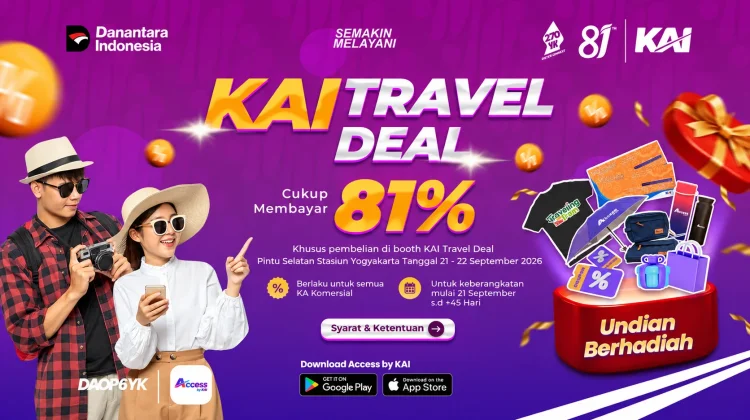KAI Travel Deal, Tiket Kereta Cukup Bayar 81 Persen