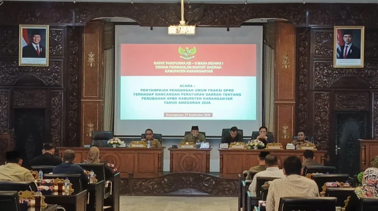 Beri Catatan, Enam Fraksi DPRD Karanganyar Setujui Raperda Perubahan APBD 2026
