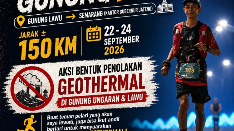 Tolak Geothermal Lawu dan Ungaran, 29 Pelari Siap Estafet 150 Km ke Semarang