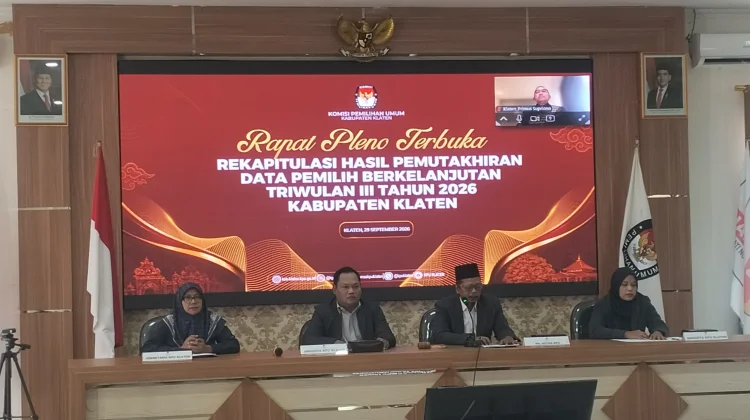 Pemutahiran Data Pemilih Berkelanjutan Triwulan Tiga Klaten, 1.003.512 Pemilih