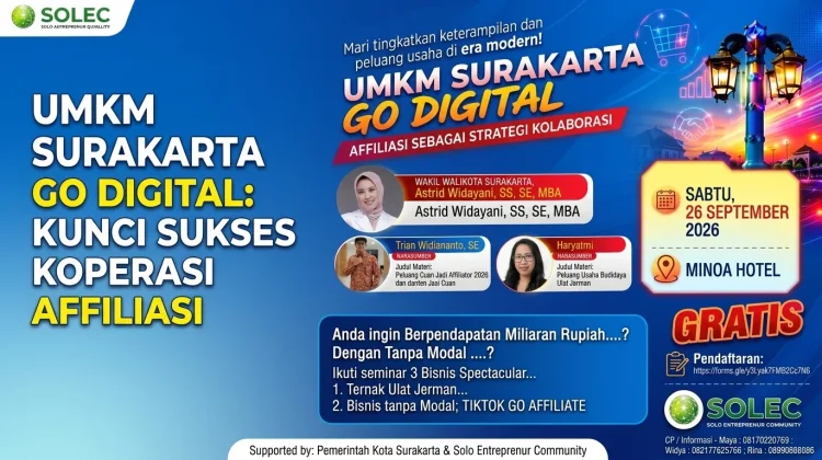 Solec Gelar Seminar untuk Dongkrak Peluang Usaha dengan Afiliasi & Digitalisasi