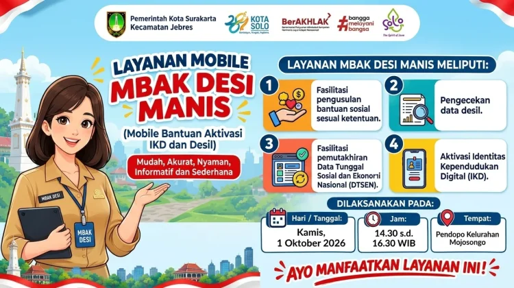 Kecamatan Jebres Hadirkan Layanan Mobile Mbak Desi Manis di Mojosongo