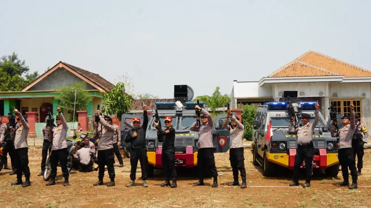 Ditsamapta Polda Jateng Gelar Supervisi, Uji Senjata Laras Licin di Sragen