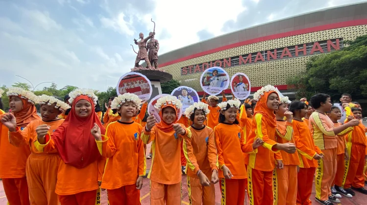 Siswa SDN Manahan Solo Dukung Penuh Kontingen Asian Games Indonesia