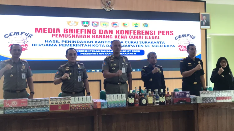 Bea Cukai Surakarta Temukan 12,8 Juta Batang Rokok Ilegal