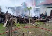 Rumah Semi Permanen di Desa Kacangan Andong Boyolali Ludes Terbakar