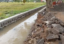 Belum Seumur Jagung, Proyek Irigasi di Sragen Sudah Ambrol