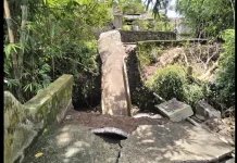 Hujan Deras, Jembatan Penghubung Kampung di Gumul Karangnongko Klaten Ambrol