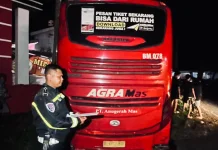 Bus Agra Mas Tabrak Ruko, Polisi Tangani Cepat