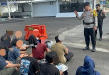 Tim Sparta Solo Amankan 15 Motor Knalpot Brong di Underpass Joglo