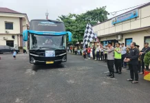 Polres Karanganyar Berangkatkan 200 Peserta Balik Gratis ke Perantauan