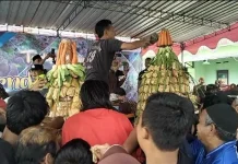 Desa Jimbung Klaten Gelar Kenduri Ketupat, Empat Gunungan Ketupat Jadi Rebutan