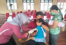 Capaian Vaksin Ori Campak di Klaten Sentuh 55 Persen
