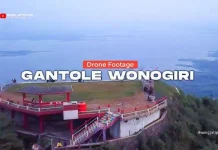 Panorama Waduk Gajah Mungkur dari Bukit Gantole