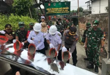 TMMD Mojosongo Bangun Talud 100 Meter, Antisipasi Longsor Bantaran Sungai