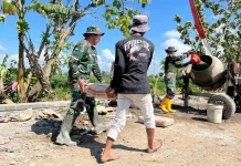 Kekompakan TNI dan Warga Terjalin dalam Program TMMD di Desa Puro Sragen
