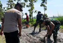 Sinergi TNI, Polri, Pemda dan Warga Percepat TMMD di Sragen