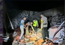 Atap SMA Unggulan Mondokan Sragen Ambruk, Polres Sragen Lakukan Penyelidikan Inte