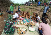 Tradisi Selamatan Tandai Awal Pembangunan Sumur Bor TMMD di Sragen