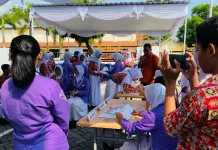 Pelajar Wonogiri Antusias Simulasi Nyata Proses Pemilu