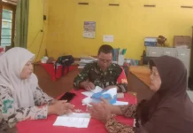 Dukung Dunia Pendidikan, Koramil 23 Ceper Komsos di SDN 1 Kuncen