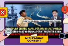 Hoaks Serangan Singapura Terhadap Kapal Perang Indonesia di Selat Malaka