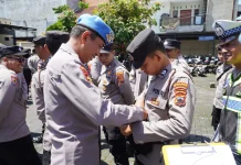 Polres Sukoharjo Gelar Apel Pengamanan May Day di Kartasura