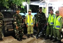 Jaga Kamtibmas, TNI-Polri dan Linmas Juwiring Gelar Patroli Gabungan