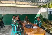 Arahan Danramil Jadi Penyemangat Satgas TMMD di Desa Puro