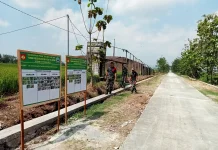 Pembangunan Talud Jalan Sepanjang 150 Meter di Desa Puro,  Karangmalang Capai 100%