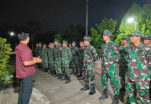 Kumpulkan Satgas Malam Hari, Pasi Intel Cek Kedisiplinan TMMD Sragen