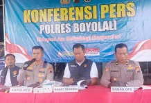 Polres Boyolali amankan 5 orang pelaku penipuan dengan Iming-iming Garap 44 KDKMP