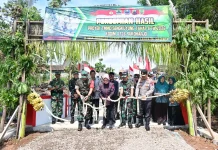 TMMD Sengkuyung Kodim Sukoharjo di Genengsari Bangun Dua Jembatan Penghubung