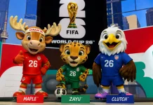 Maskot Piala Dunia Tiga Negara Tuan Rumah