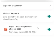 Hati-hati Fitur Bayar tanpa PIN Shopeepay, Ini Cara Non Aktifkan Fiturnya