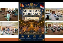 Gapai Ketenangan Batin, Umat Buddha Gelar Meditasi di Balaikota Surakarta