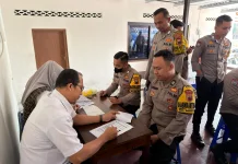 Screening TB Paru, 75 Bhabinkamtibmas Wonogiri Diperiksa Kesehatannya