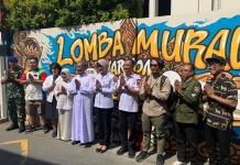 Wawali Solo Resmi Buka Lomba Mural di Tembok Gereja Purbayan