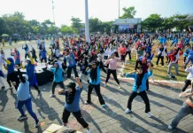 Peringati Harlah Ke-20, PPDI Boyolali Gelar Senam Bersama