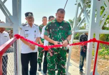 Dandim 0726/Sukoharjo Resmikan  Jembatan Garuda di Desa Tambakboyo-Majasto