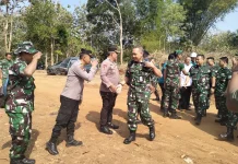 Tim Wasbang Kemhan RI Tinjau Pembangunan Yonif Teritorial Pembangunan Wonogiri