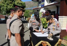 Iptu Sutarto Geser Jadi Kapolsek Bulukerto Usai Sertijab