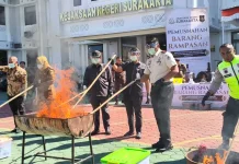 Kejari Solo Musnahkan Barang Bukti 85 Perkara, Kasus Narkotika Masih Mendominasi