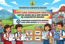 Siswa Baru SD-SMP Negeri Sragen Dapat Bantuan Seragam Gratis, Disdikbud Siapkan 4,1 M