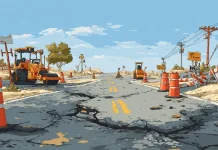 Perbaikan Jalan Simpang Panggung Dimulai, Aspal Bergelombang Diganti Beton