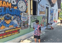HUT Kemerdekan ke 81 Tembok di Mutihan Disulap Jadi Kampung Mural Edukatif