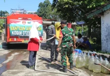Atasi Kekeringan, Kodim Klaten Salur Air Bersih di Lereng Merapi